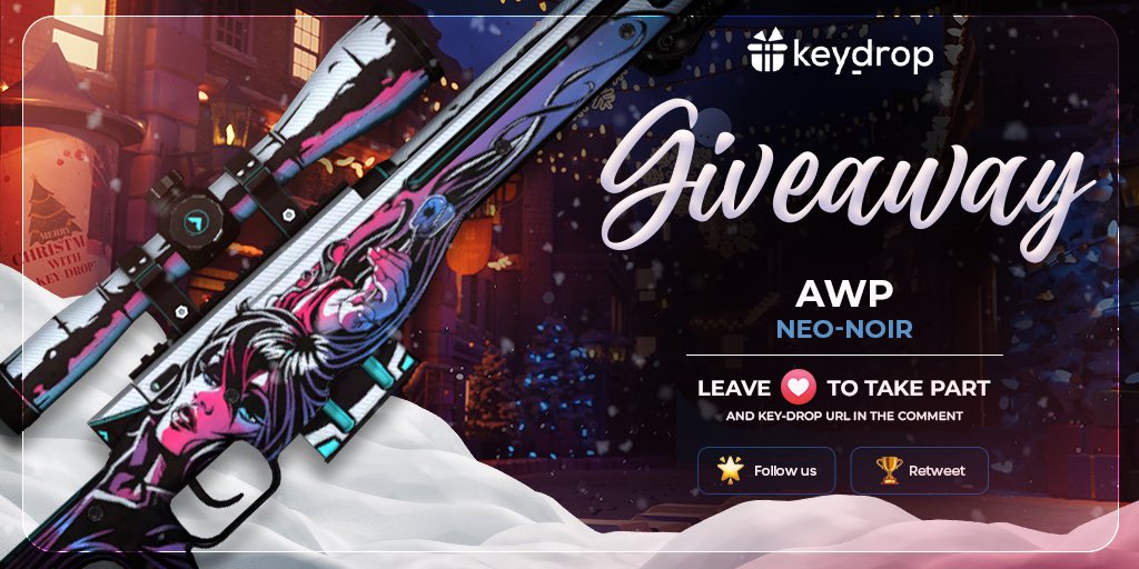 keydropcom's tweet image. Giveaway on AWP | Neo-Noir 🎁

👊 Just leave ❤️ under the post! 
🌟 Follow us!
🏆 Retweet!
 
⏰ Wait 24 hours!

#freeskins #csgoskinsgiveaway #csgoskinsfree #giveaway #airdrop #csgocases #csgocase #csgoesport #skins #csgoskins #keydrop #keydropcom #csgo