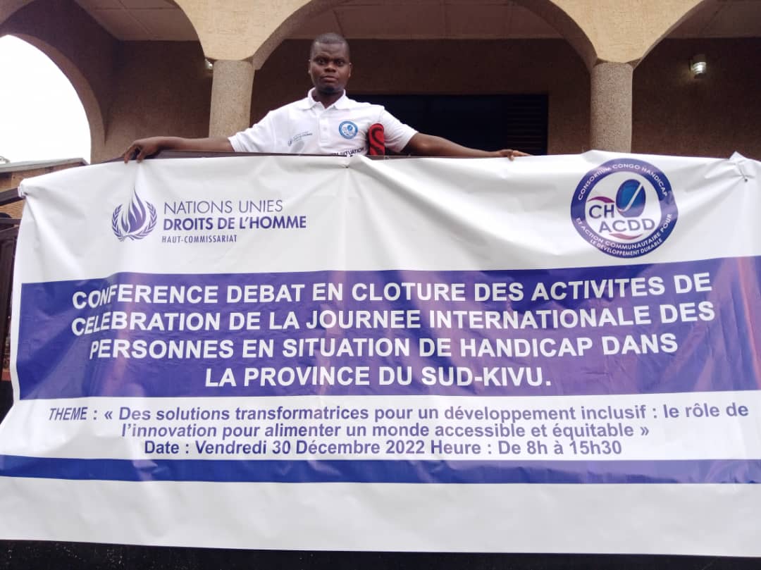 CongoHandicap's tweet photo. Les droits humains des personnes handicapées sont les droits civils et droits l’homme, pour y arriver, -Il nous faut des solutions radicales si nous voulons sauver les objectifs de développement durable et ne laisser personne de côté Me #Shukuru https://t.co/06o16EjjqN