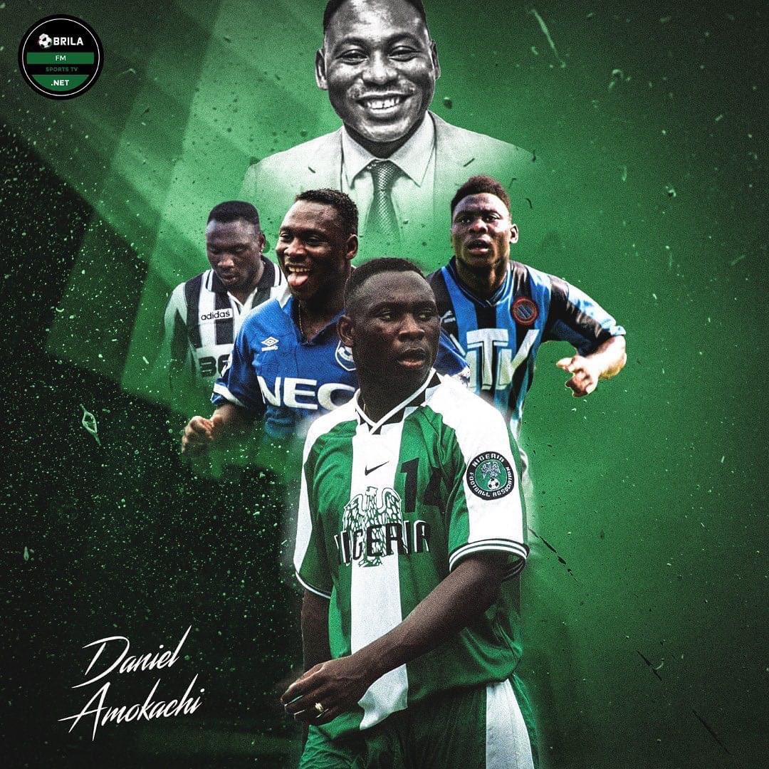 Brilamedia's tweet photo. Happy Birthday to Super Eagles Legend Daniel โThe Bullโ Amokachi.
๐ x1 AFCON 1994
๐ฅ x1 Atlanta 1996
๐ x1 FA Cup
๐ x1 Turkish Cup
๐ณ๐ฌ๐งข 43 Caps
๐ณ๐ฌโฝ๏ธ 10 Goals
@AmokachiTheBull HOLLA IF YOU HEAR ME!!!!!!
#brilafm #Legend #AFCON #soarsupereagles #nff #bullspit https://t.co/lI0NrP5hGm