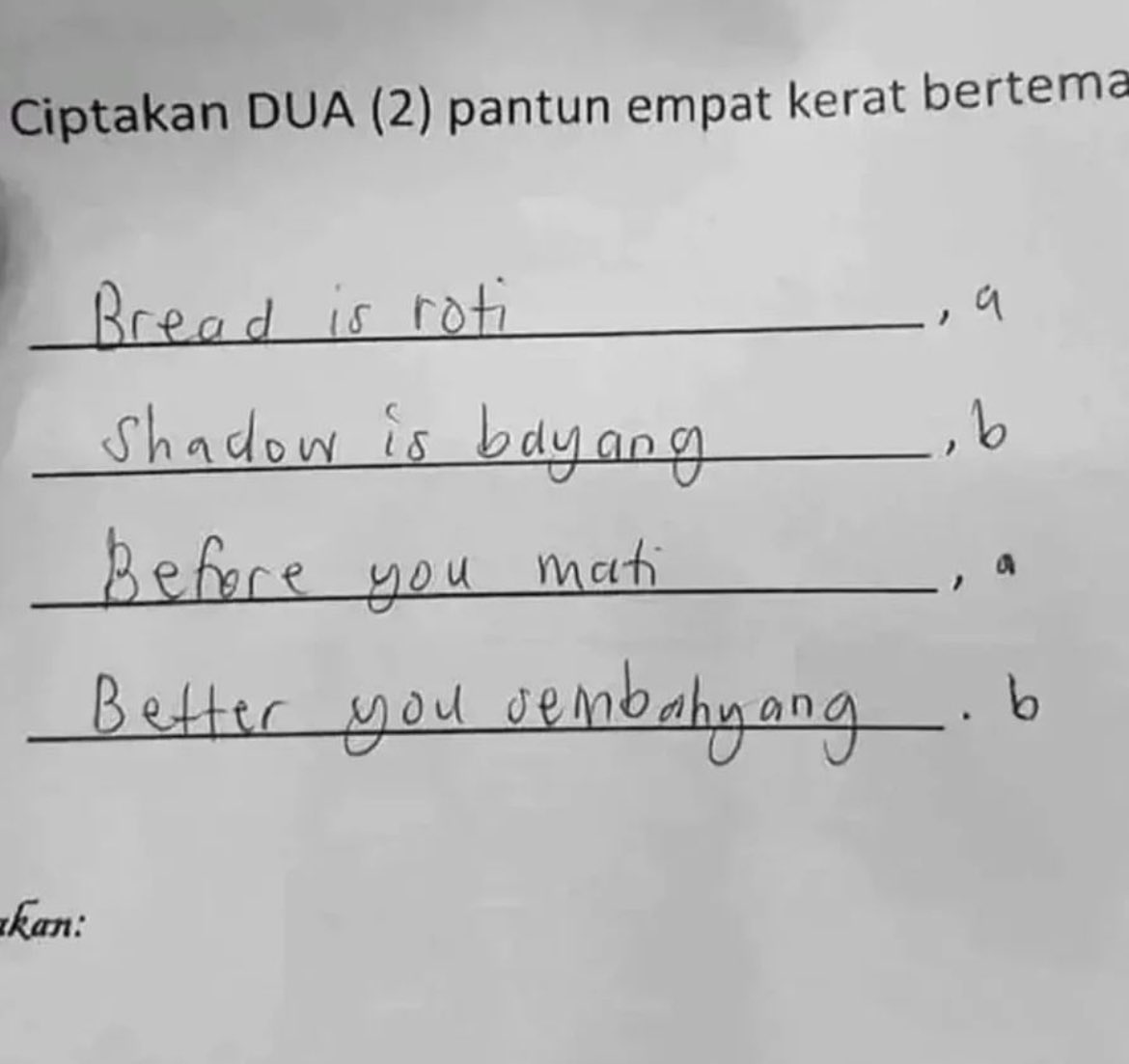 Pantun Terbaik 2022: