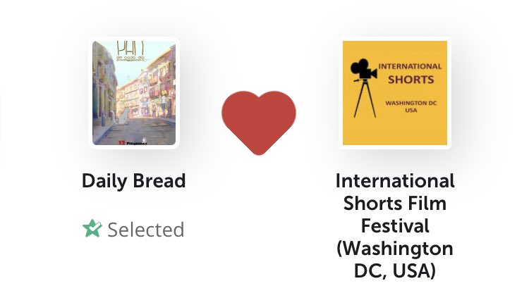 Pan_Corto's tweet photo. Amazing news! “Daily Bread” was just selected by International Shorts Film Festival @BestShorts1 in Washington, D.C. via @FilmFreeway https://t.co/0t06Hv3wxT