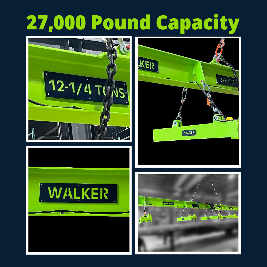 This beautiful beam has the capacity to lift 12.25 TONS! Let's put that into perspective... that's 12 Walruses, 4 Blue whale tongues (yes, tongues!), 2 T-Rex dinosaurs, 26 grand pianos, 4 pickup truck, 3 hippos, or 6 giraffes! That's one powerful magnet system!