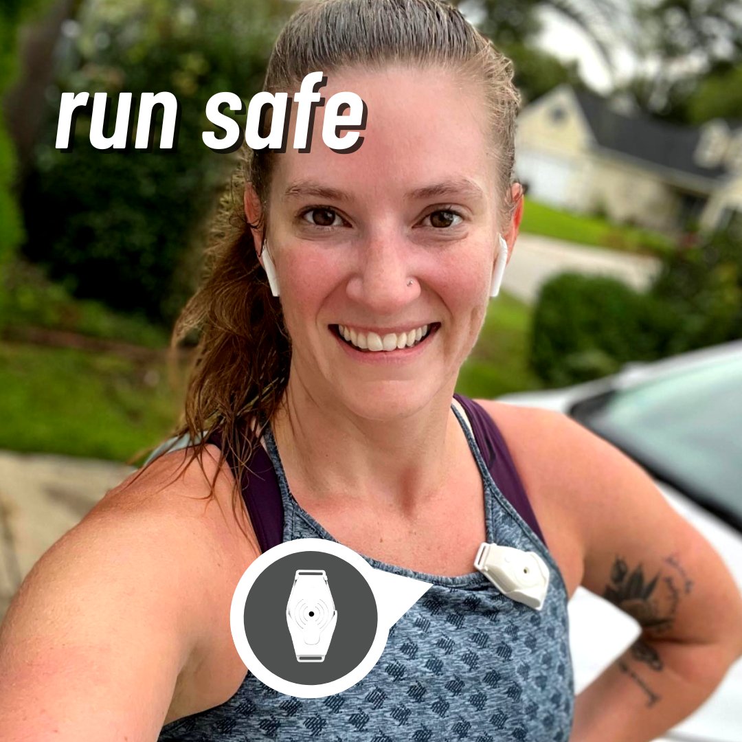 Running safe with my wing safety wearable - clips on securely to my vest and with one press it emits a very loud alarm and sends alerts to my guardians.