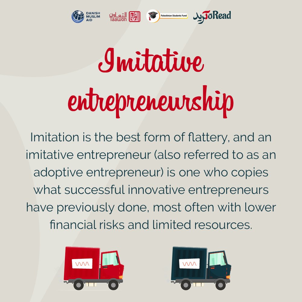 ToReadlb's tweet photo. (2/3)
Did you know these types of entrepreneurship?
keep an eye on our ongoing workshop to know more about the Social Entrepreneurship.
@TaawonLebanon @DM_AID #entrepreneurship #education #toread #toreadlb #entrepreneurshiplebanon https://t.co/1tOShAoRRR