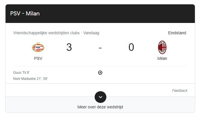 BakkertjeJasper's tweet photo. PSV houdt de Nederlandse eer wel weer hoog in Italie... #psvmil #scorebordjournalistiek https://t.co/1o4hxrdGNn
