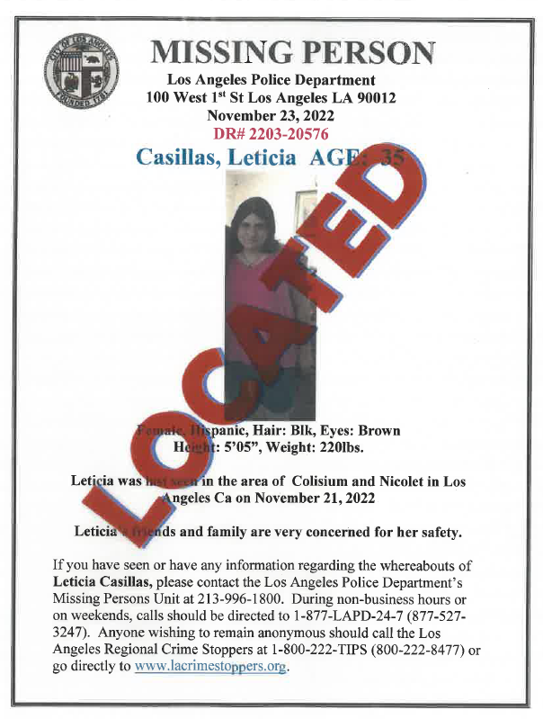 LAPD Missing Persons Unit tweet media
