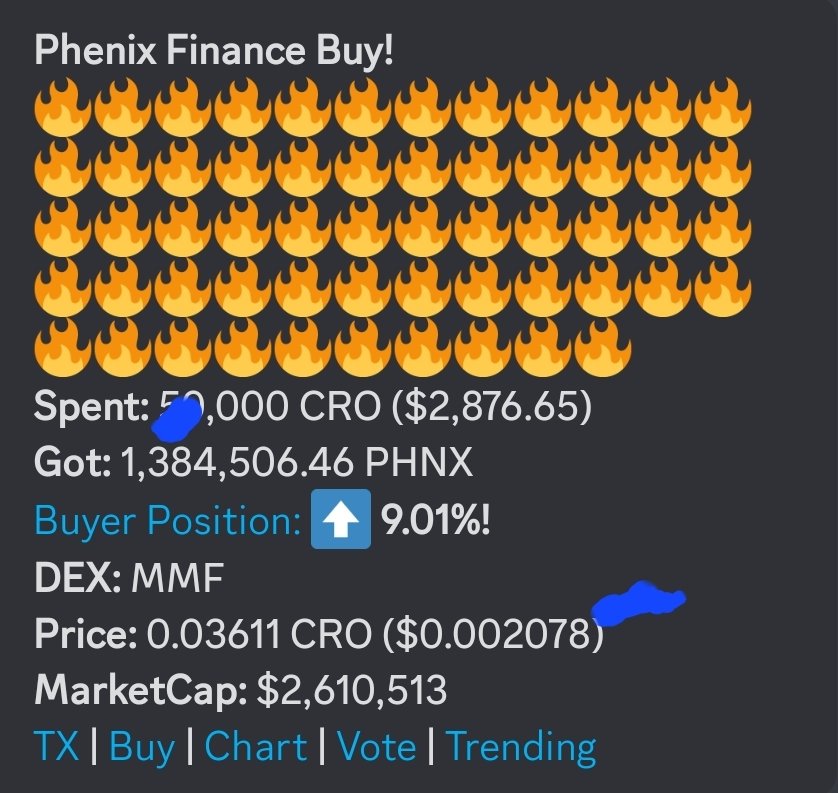 0xBret's tweet photo. Massive buy over at @phenixfinance this morning ahead of tonight's weekly AMA!

Don't forget to set your reminder 👇
https://t.co/rhEYvf4cc0 https://t.co/vEl31sv3Qs