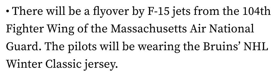 Hot take: maybe our climate change mitigation strategy should involve *not* flying fighter jets over sports stadiums just for funsies?

boston.com/sports/boston-…