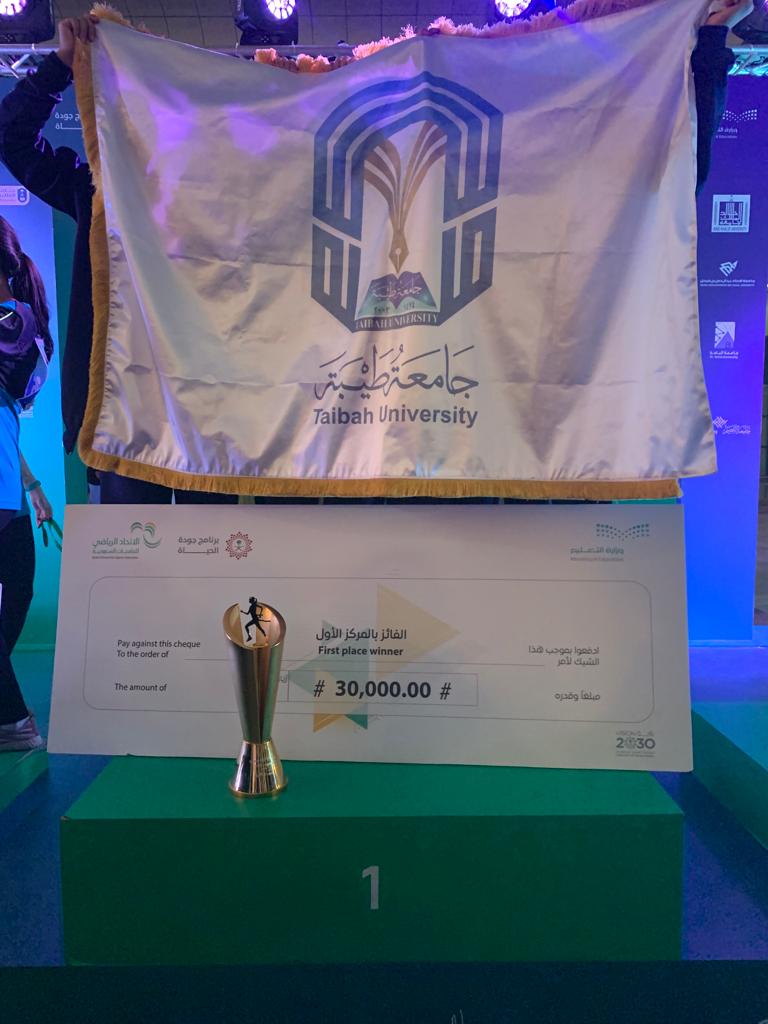TaibahUevents's tweet photo. منتخب جامعة طيبة #taibahu ممثلا في عمادة شؤون الطلاب يحقق المركز الأول في بطولة اختراق الضاحية للطالبات للموسم الثالث من مسابقات #الاتحاد_الرياضي_للجامعات_السعودية
باستضافة جامعة جازان وبمشاركة 9 جامعات/كليات و 60 طالبة . https://t.co/uYmoq32yWj