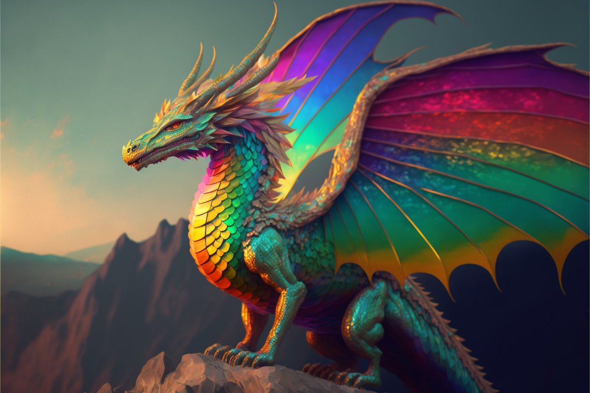 'Kalied the Rainbow Dragon' by Zen Master Sebastian Rizzon (via Midjourney)#zenart #zenmaster #art #zenartist #midjourney #AI #aiartist #aiart #dragon #rainbowdragon #aiartcommunity #digitalart #digitalphotoart #digitalartist #digitalartwork #digitalportraits #artoftheday