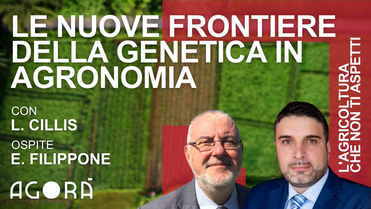 Nuova puntata della rubrica dedicata all'agricoltura con <a href="/cillis_luciano/">Luciano Cillis 🇮🇹 🇺🇦🇪🇺</a> e Filippone. 
Si parla delle nuove frontiere della genetica in Agronomia.

Sul nostro canale #Agora!
🔥Iscrivetevi🔥

youtu.be/HjxO5I8Rpl8