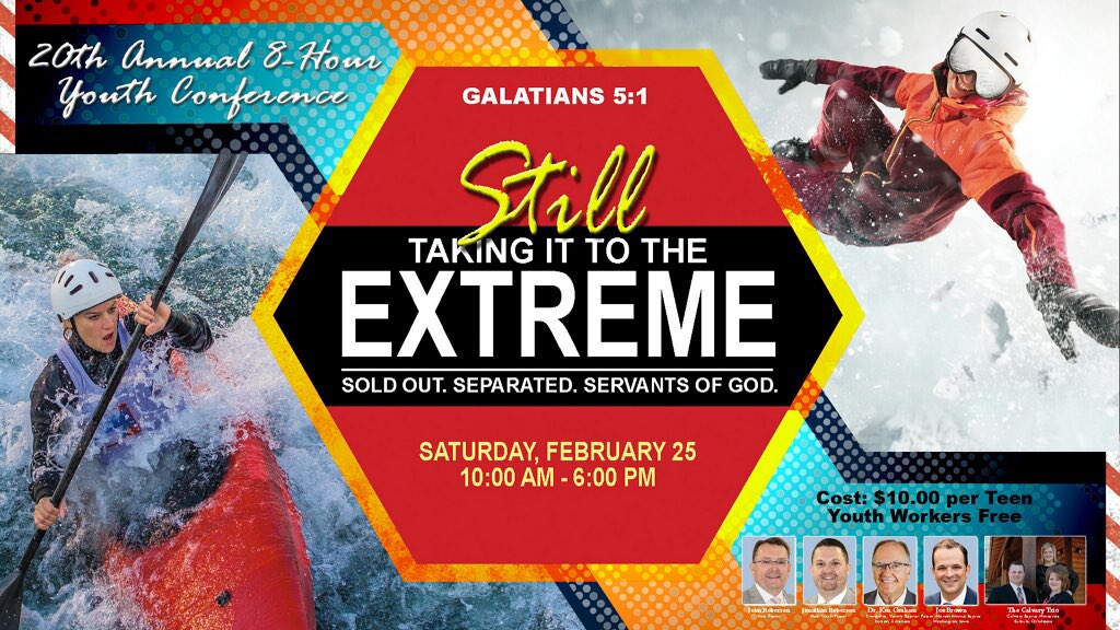 We are so excited about our 20th Annual 8 Hour Youth Conference <a href="/fbcclintonil/">First Baptist Church</a>  - Saturday February 25, 2023! 
Flyers will be mailed out next week and registration officially opens on Monday January 9th! Be sure to get your group together and get registered for special giveaways!