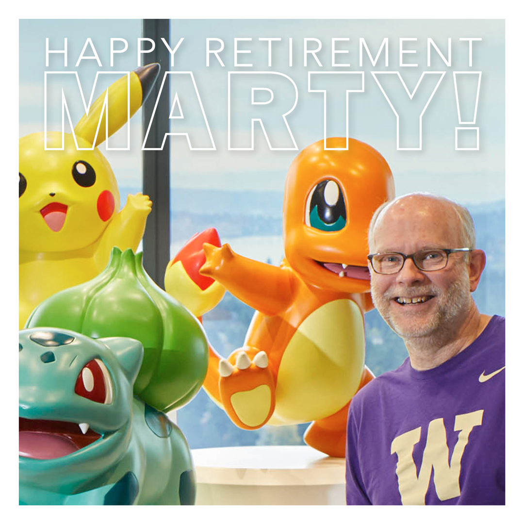 Congratulations on reaching this exciting milestone in your career, Marty! We couldn't be more thrilled for you, but we will miss you and your witty sense of humor so much! You've left quite the legacy at JPC - from your work with clients such as Pokemon, Google, Indeed (and your