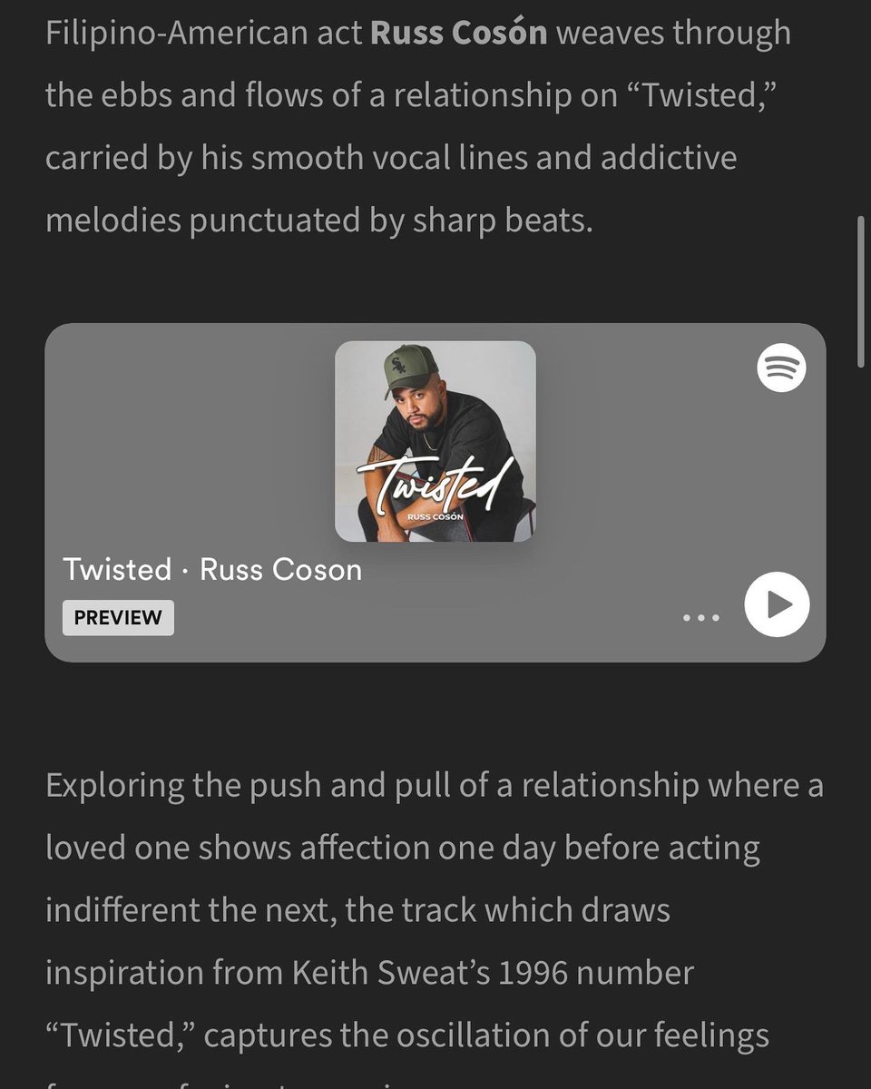 russcoson's tweet image. Shoutout @EARMILK for the dope write up! #TWISTED is out now! earmilk.com/2022/12/21/rus…