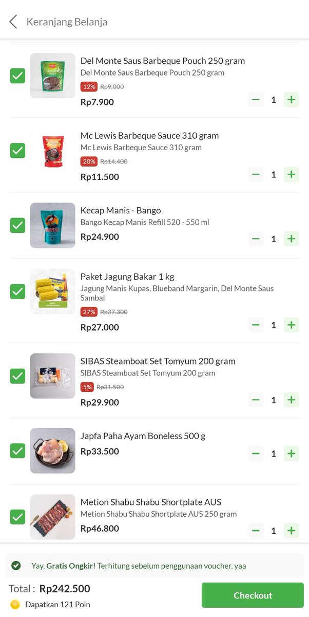 nyoehh's tweet photo. @sayurbox @200k Aku udh wishlist neh buat tahun baruan, semua udh ready di aplikasi sayur box, tinggal dicekout aja hehe. Rencana mau bikin smoked beef barbeque, bikin suki-sukian sama bakar jagung 🔥🔥 @_Nikaa34 @adinayatz https://t.co/QbR6Ubidtu