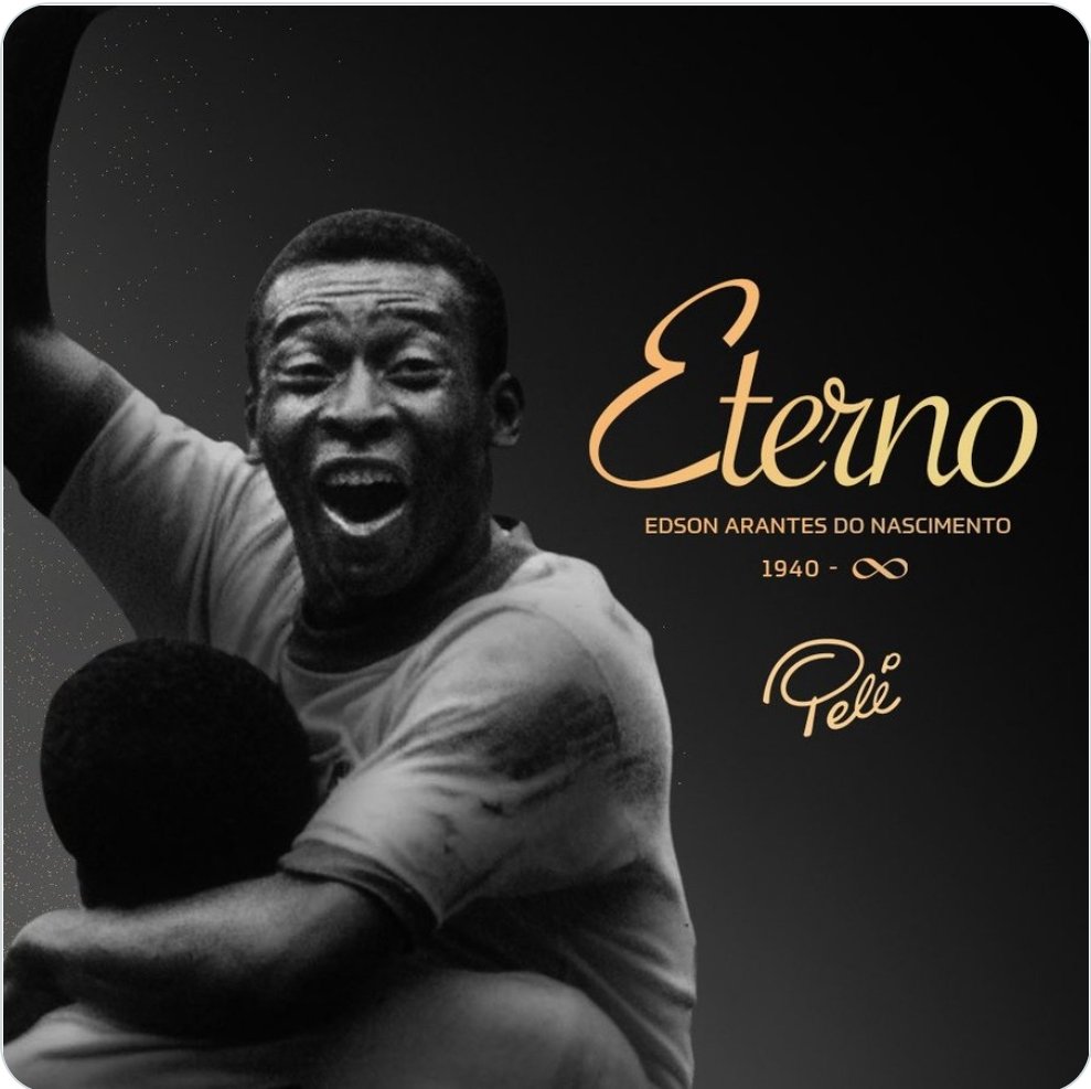AdamHolman82's tweet photo. Pele Does Not Die,Pele Will Never Die,Pele Will Go On Forever.
R.I.E.P Pele
AKA:The True G.O.A.T. 
🇧🇷💛💚💛💚🇧🇷 https://t.co/BE5RFBu4IJ