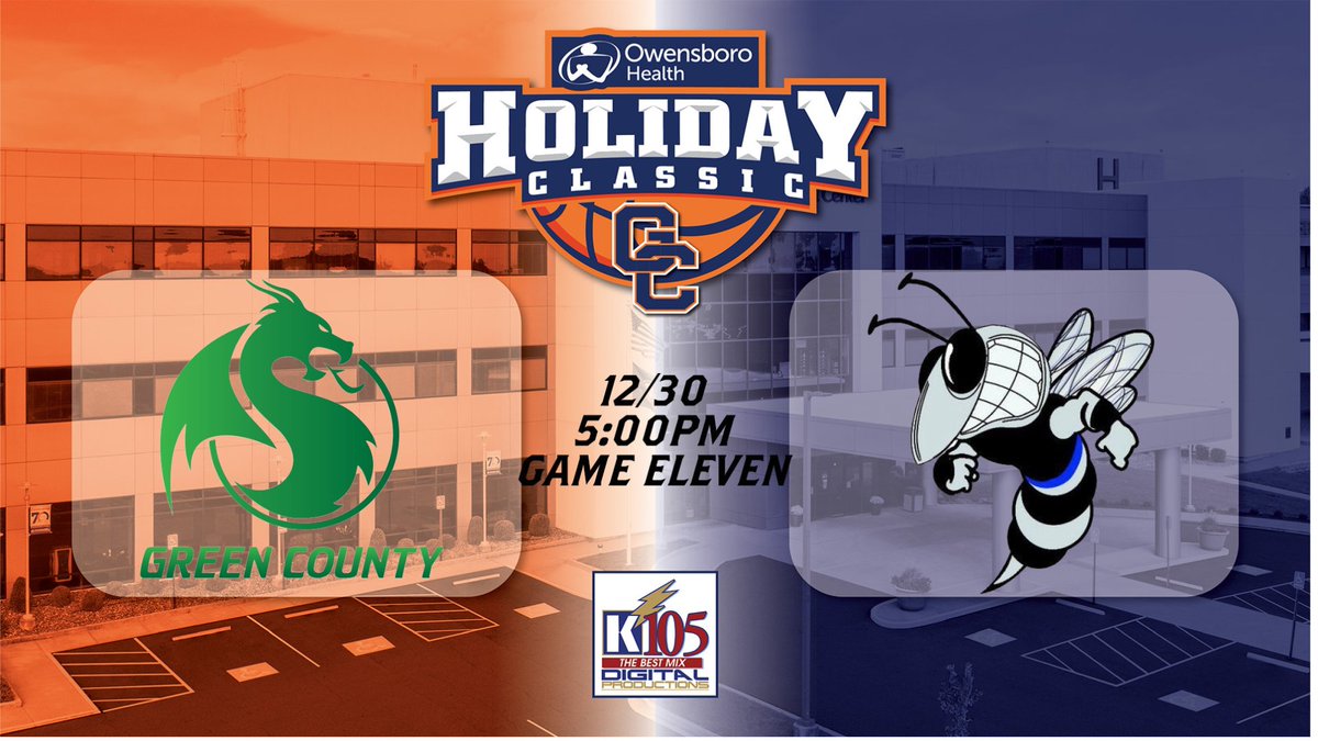 Cougar Sports on K105 (@k105sports) on Twitter photo The third-place game of the Owensboro Health Holiday Classic features <a href="/GCDragonsBball/">Green County Basketball</a> against <a href="/NicholasCoMBB/">Nicholas County Boys Basketball</a>.
⏰ 5:00pm CT
📍 Grayson County
📺 youtube.com/watch?v=N9gRyL…
🎙️ <a href="/AllHailZactus/">AllHailZactus</a> / <a href="/chasetblain/">Chase Blain</a> The third-place game of the Owensboro Health Holiday Classic features <a href="/GCDragonsBball/">Green County Basketball</a> against <a href="/NicholasCoMBB/">Nicholas County Boys Basketball</a>.
⏰ 5:00pm CT
📍 Grayson County
📺 youtube.com/watch?v=N9gRyL…
🎙️ <a href="/AllHailZactus/">AllHailZactus</a> / <a href="/chasetblain/">Chase Blain</a>