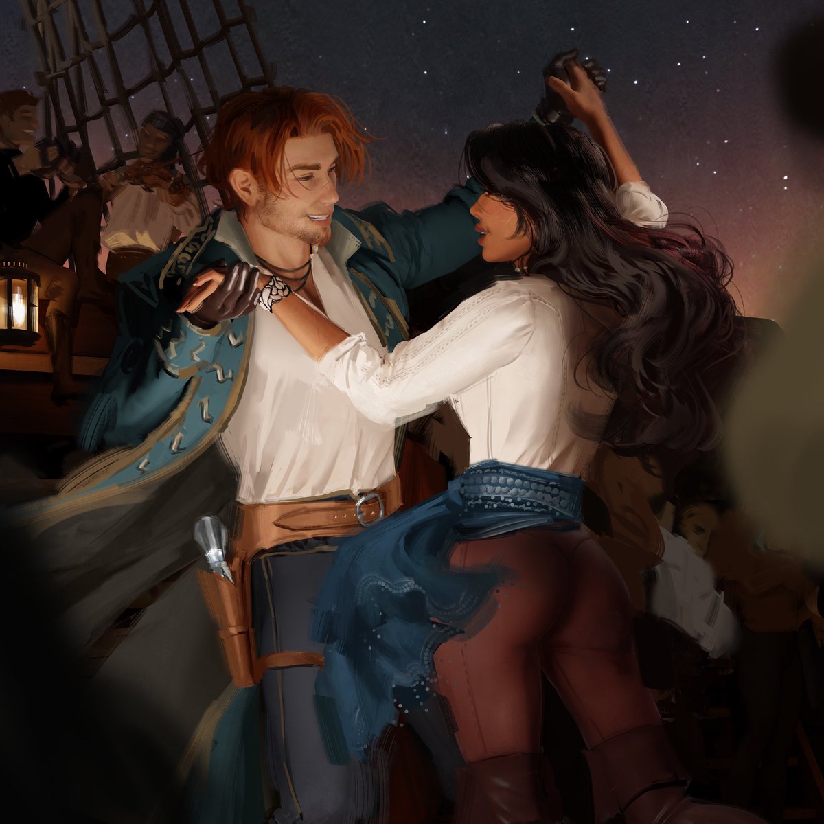 Morning Doodle: Yeah I know you guys want Nikolai, but it’s a party kind of weekend and Sturmhond can drink and dance with Zoya all night long without as much political consequence, so that’s who you’re getting instead

Glad to return to my regularly scheduled Zoyalai debauchery!