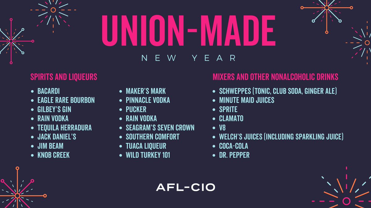 It's never too late to stock up on some #UnionMade snacks and drinks for New Year's Eve! #1u