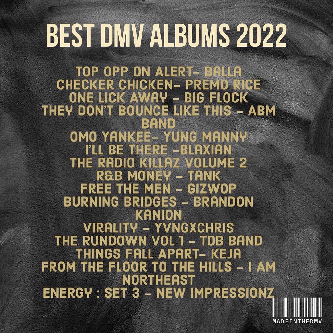 madeinthedmv's tweet photo. DMV Best Albums 2022 https://t.co/xkpIUPjOZv