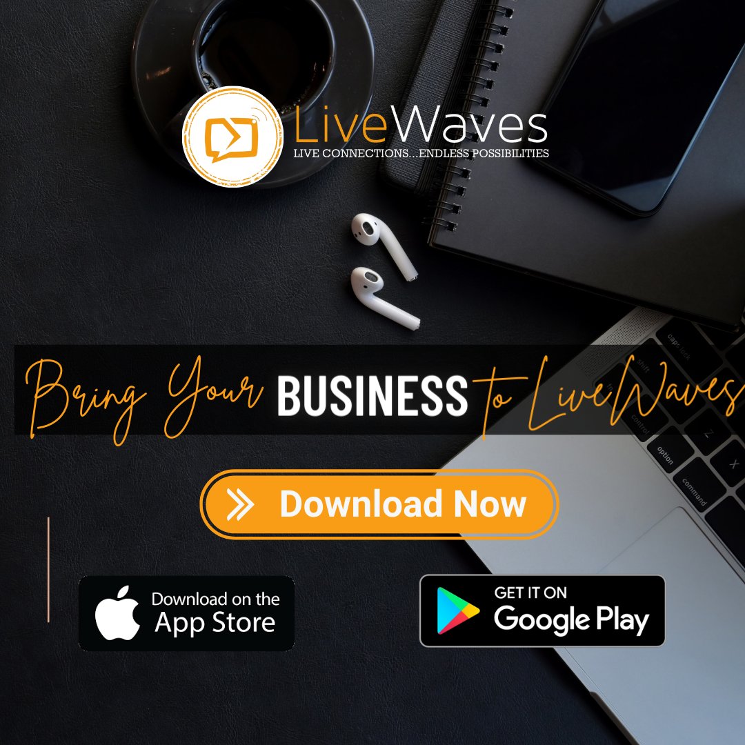 LiveWavesApp's tweet photo. LiveWaves is a #platform that will #promote your #business on all our #socialmedia, make #boosted posts in your area, and add your #product or #service to our #OTT #Marketing. All #Free

#LiveWaves #JoinUs #YourContentYourRules #Download #Apple #Android #iOS #App #New #Today https://t.co/VCxvke5DcA
