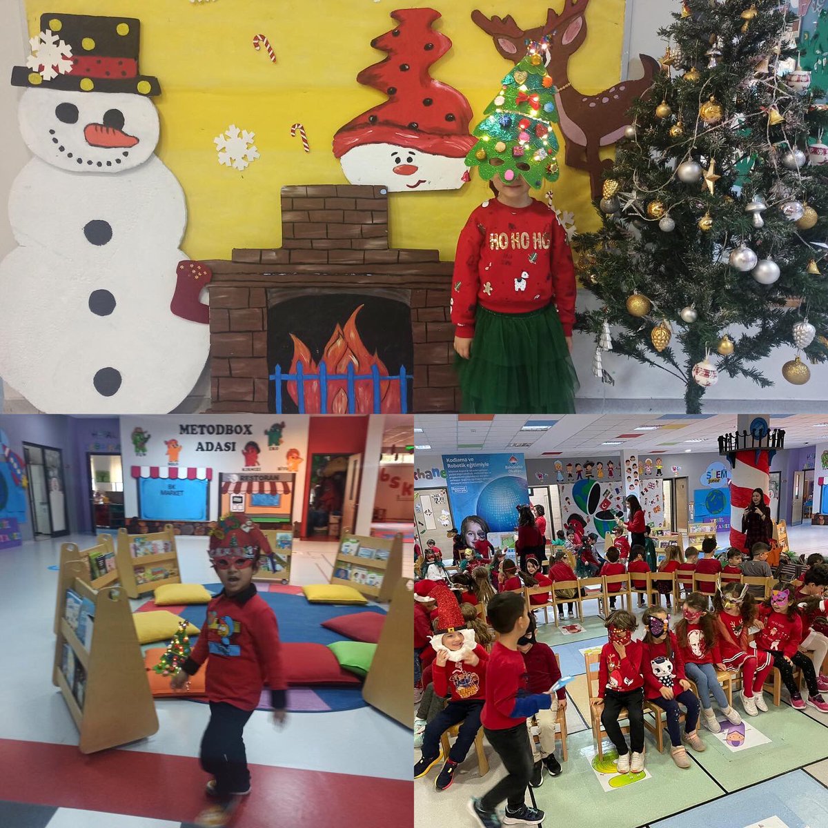 Anaokulu öğrencilerimiz ile "Hoşgeldin Yeni Yıl" etkinliğimizde kendi tasarladığımız maskelerimiz ile oyunlar oynadık, eğlenceli vakit geçirdik.🎄💙❤️ <a href="/BuketAdiguler/">Buket ADIGÜLER</a> <a href="/tugbaozdinc/">Tuğba Özdinç Kater</a>