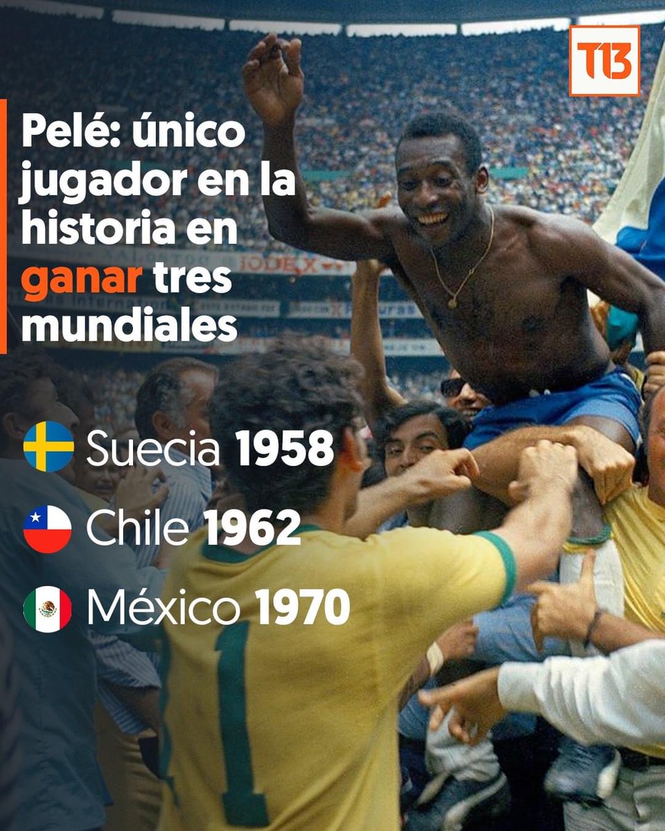 OKConnectNews's tweet image. Pelé: único jugador en la historia en ganar tres mundiales. #Pele