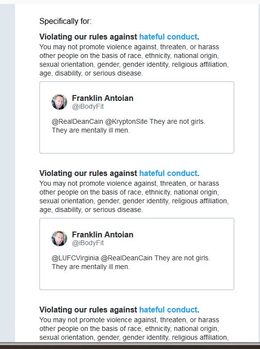 FloridaOptions's tweet photo. Hey @elonmusk and @TwitterSupport 
I thought we were allowed free speech:
Please free @iBodyFit https://t.co/qA1IhZmYFm