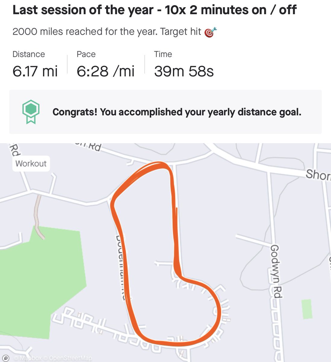 Kar11os's tweet photo. Last session of the year banked. Hard work in that wind and rain, but we got it done. A few more weeks of base building then I’ll start the London Marathon block. https://t.co/9j4xpkGRum