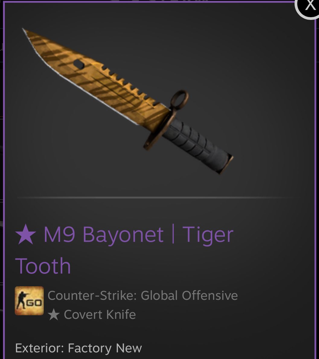 🔥CS:GO Knife GIVEAWAY🔥

★ M9 Bayonet Knife | Tiger Tooth [FN]

To enter:

☑️RT
☑️Tag a friend
☑️Follow me

⚡️Rolling in 4 days