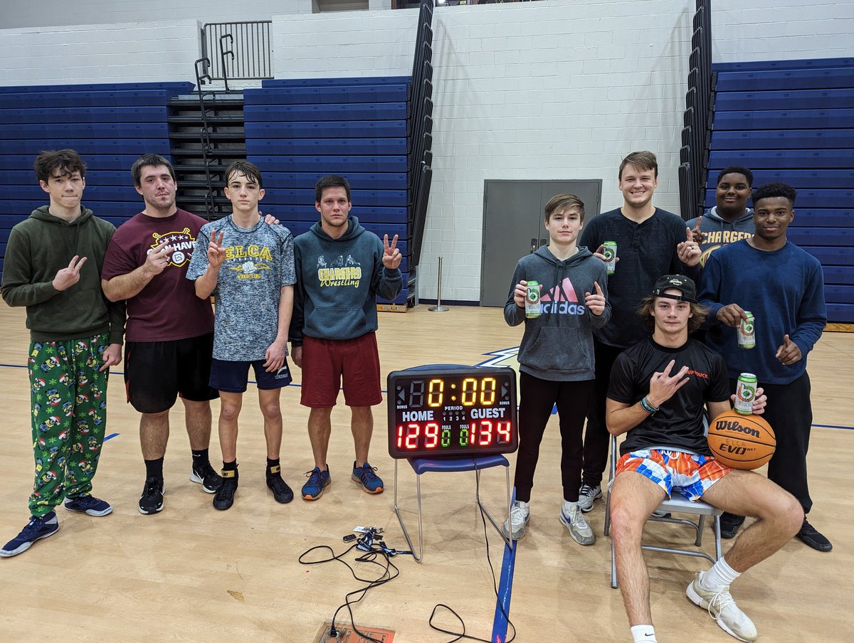 Ending 22' with a bang. NBA length game with the winning team receiving a bang energy drink.