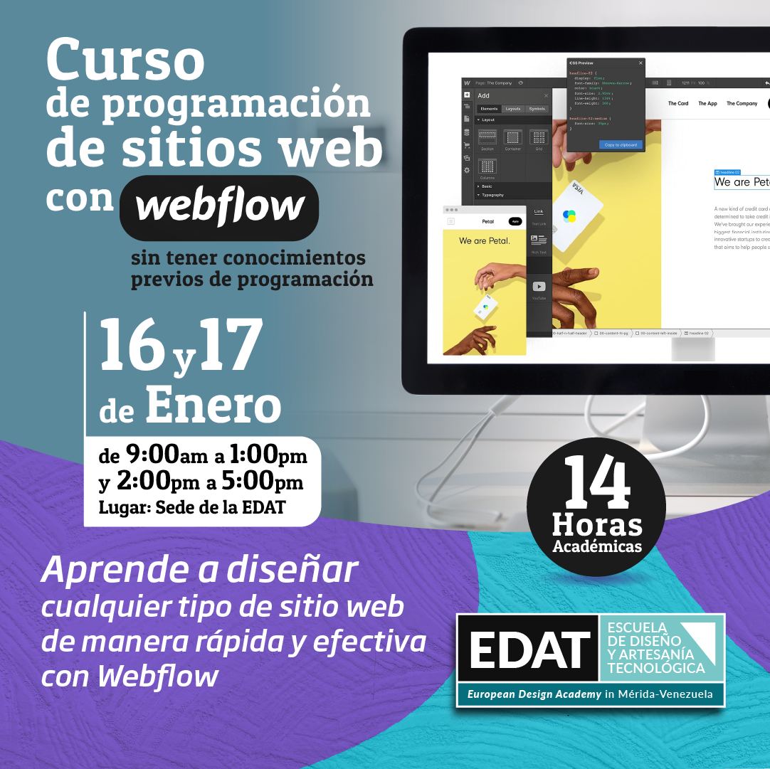 EDATmerida's tweet photo. Un súper taller imperdible.

Aprende a programar sitios web en #webflow sin tener conocimientos previos de programación

De la mano de @monttilva https://t.co/6uYRyhEhU6
