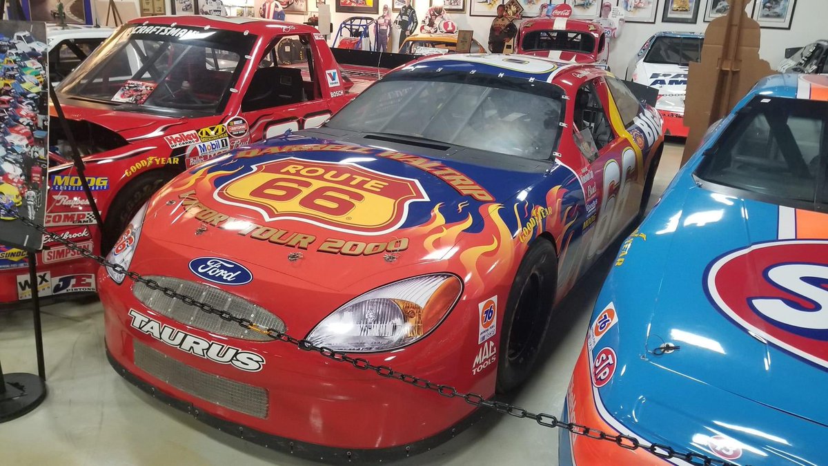 NCARHOF12's tweet image. We are happy to welcome our newest member of the North Carolina Auto Racing Hall of Fame and museum... Darrell Waltrip's No. 66 Ford Taurus Farewell Tour car.
#darrellwaltrip #NASCAR