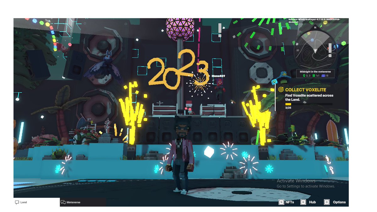 Babentt's tweet photo. @TheSandboxGame @steveaoki @TheOfficialA7X @suecothechild @ParisHilton @deadmau5 @blond_ish Celebrating the end of the year in @TheSandboxGame Metaverse! ✨🎇 https://t.co/0bFygoHc0Z