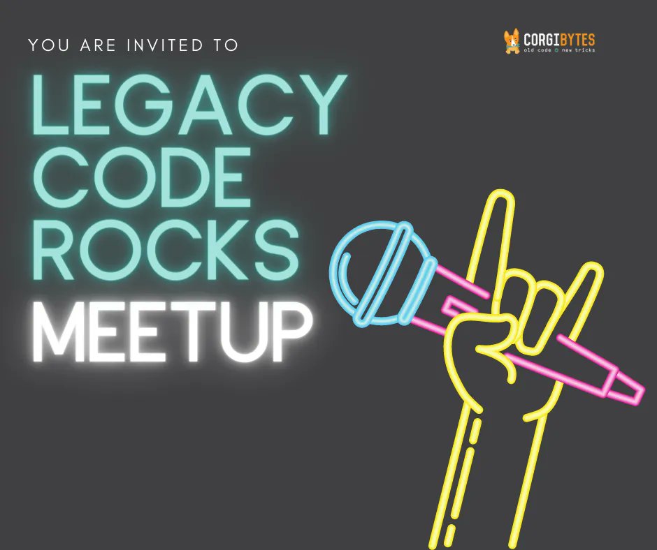 corgibytes's tweet image. Endless solutions & fellow menders in one place! 🤯
The Legacy Code Rocks! Virtual meetup is a great place to get help with your projects. Find solutions to project challenges, learn from your peers & so much more! Join us every Wednesday at 1 p.m. ET!
buff.ly/3FxJFwd