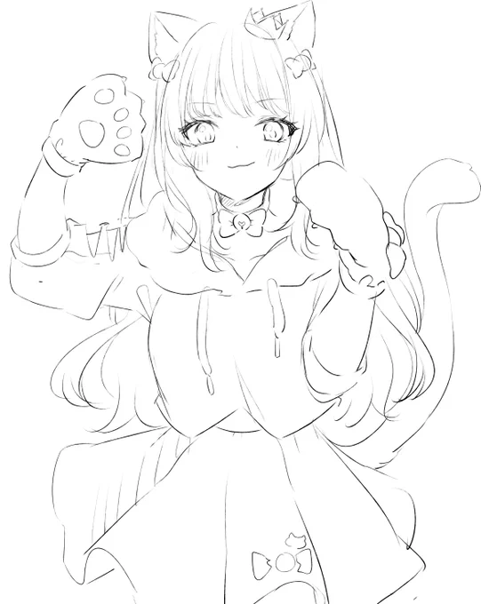 配信のリクエストで描かせていただきました!かわいい!

 #あめにゃーと 