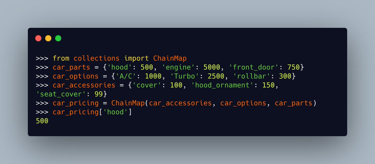Did you know #Python has a built-in way to chain multiple dictionaries ...