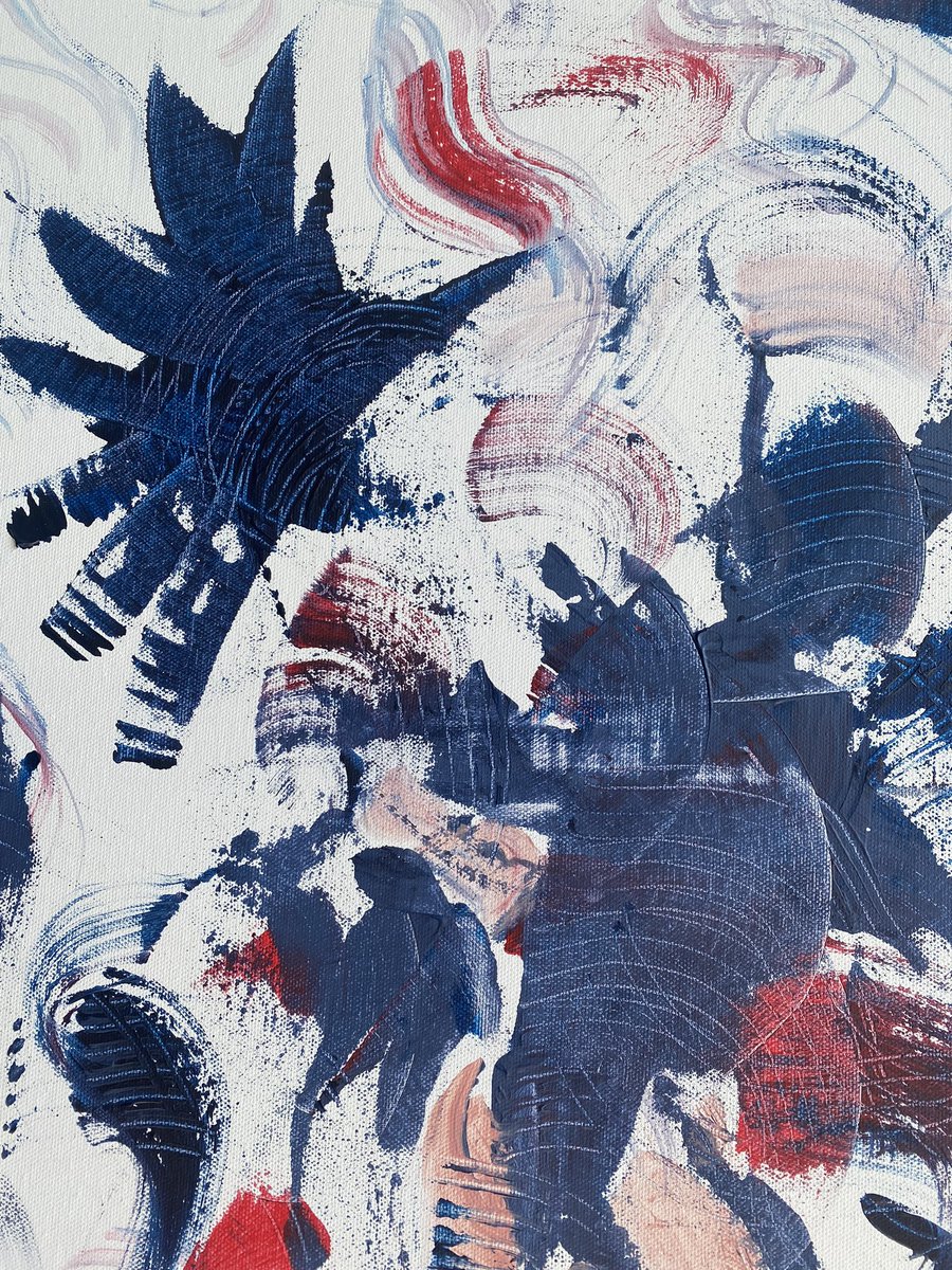 Maryamabstract's tweet photo. “Blue wishes”                                                 Acrylic on canvas, 100x150cm                    #abstractart #Christmas #abstractartist #art #artcollector https://t.co/TGXxdXoyuC