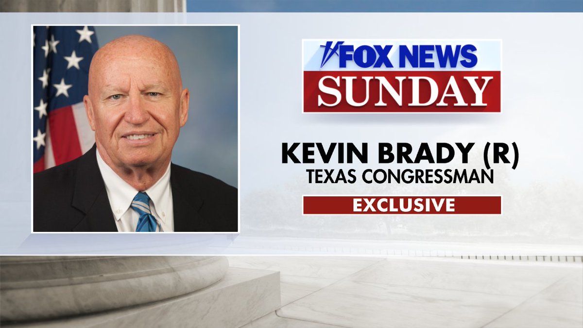 This Week on #FoxNewsSunday, @GillianHTurner hosts and is joined by outgoing Congressman @RepKevinBrady to discuss his time in office. Check your local listings and tune in!