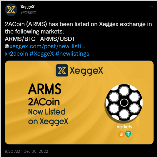 2ACoin tweet media