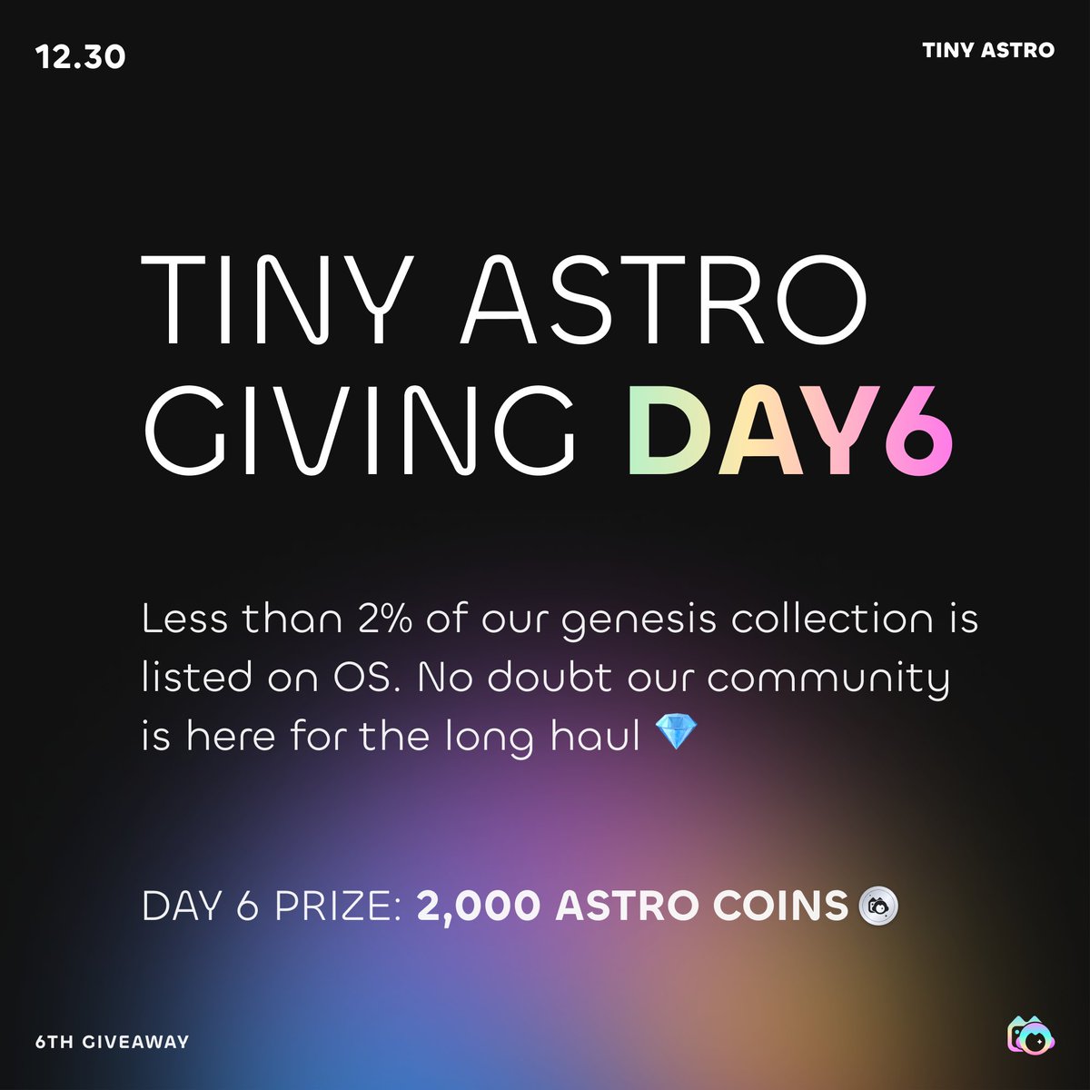 tinyastroNFT's tweet image. 🥳Day 6 of the Tiny Astro 7 Days of Giving🥳

🎁Prize: 2,000 ASTRO COINS

Requirements:

1️⃣Like + RT
2⃣Comment below on what is your most used feature in a tool

⏰24hrs