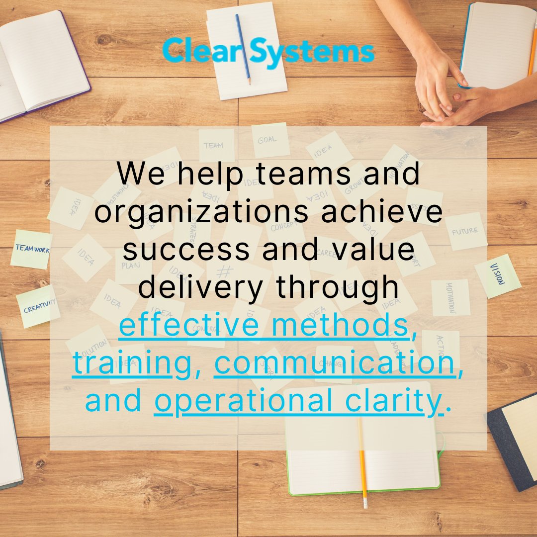 ClearSystemsLLC's tweet image. Whether it’s through our training or consulting services, we can guide you toward success. Contact us and learn more about how we can help.

clearsystemsllc.com
#agilecoaching #ICAgile #agilefundamentals #ICP #agiletransformation #agile #agilemethod #agilecourse #clearsystems