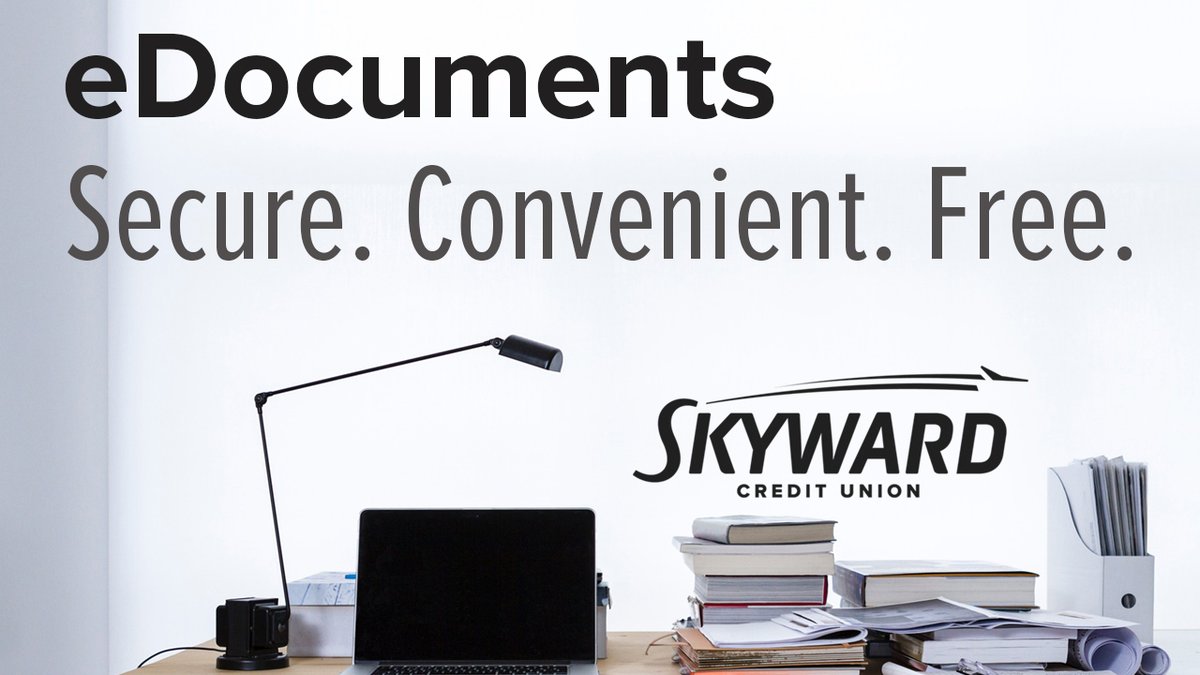 SkywardCU's tweet image. Get eDocuments and say goodbye to paper statements. Sign up by the end of the year and get your tax forms digitally, too! You'll never have to worry about where to file your papers again. You can elect to receive eDocuments in our banking/mobile app. #edocuments #securedocuments