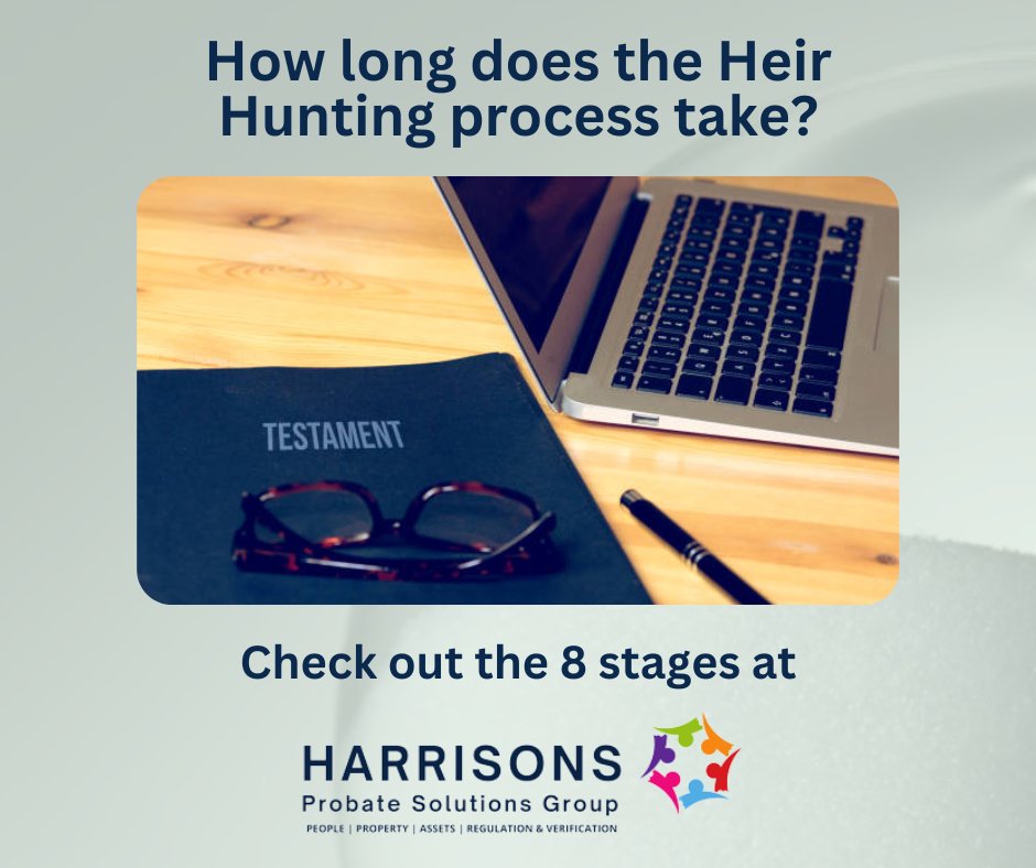 HRProbate's tweet photo. How long does the Heir Hunting process take?

We have compiled a list of the 8 stages of the process on our website, to give you a better idea of what is involved.
-
-
#property #probate #probateproperty #locatenextofkin #deceasedassets #findawill #lawyer #registerawill #estate https://t.co/QIVsTRkJ0S
