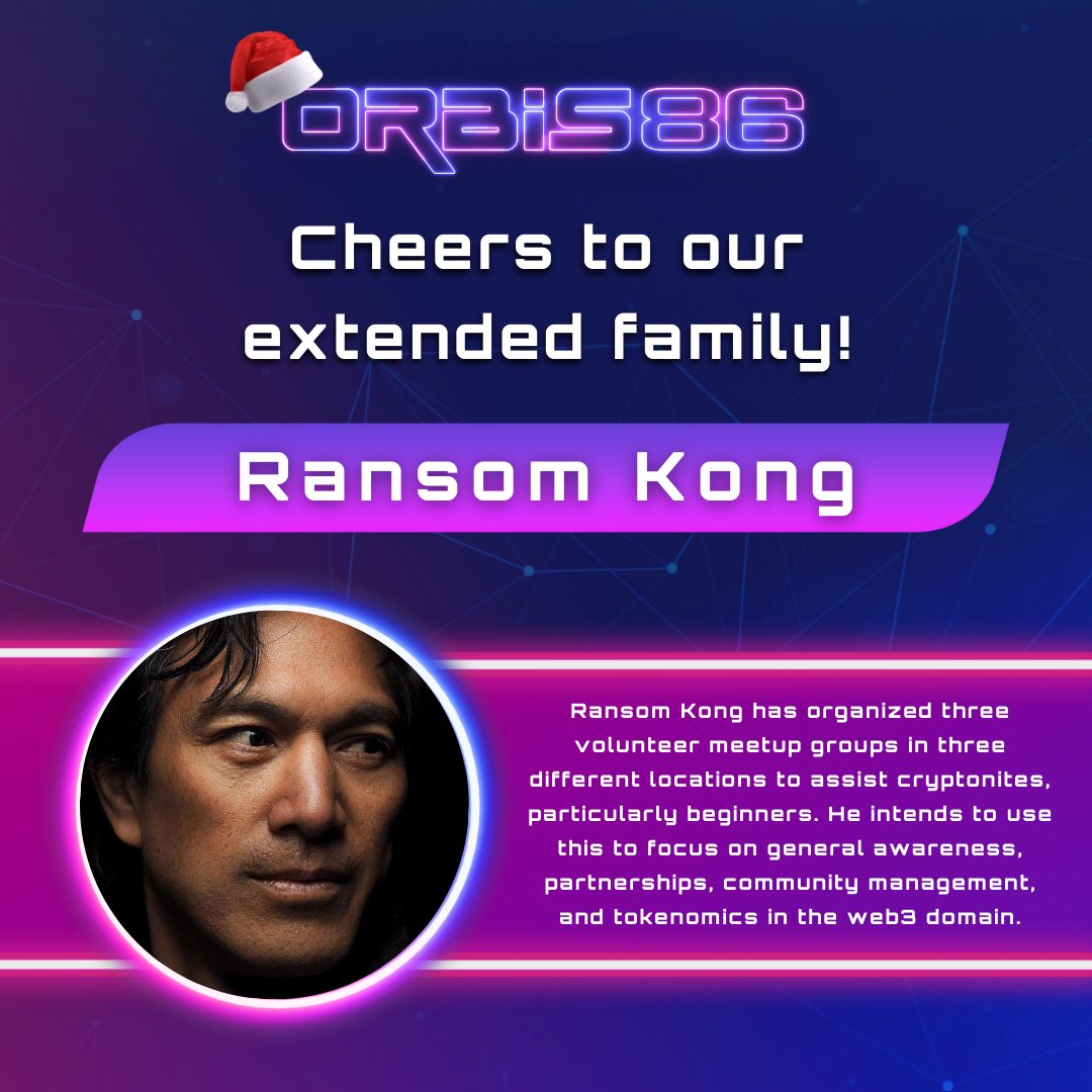 orbis86_x's tweet photo. He is constantly thinking beyond the box, artistically beyond the standard. He intends to use this to focus on general awareness, partnerships, community management, and tokenomics in the web3 domain.
Meet @ransomkong, #SigmaAmbassador and a new member of the #Orbis86 Family. https://t.co/V6Amqjyilc