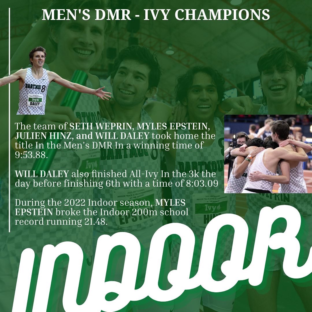 DartmouthTFXC's tweet photo. Look back at the 2022 Indoor season https://t.co/cjcUxRoeLj