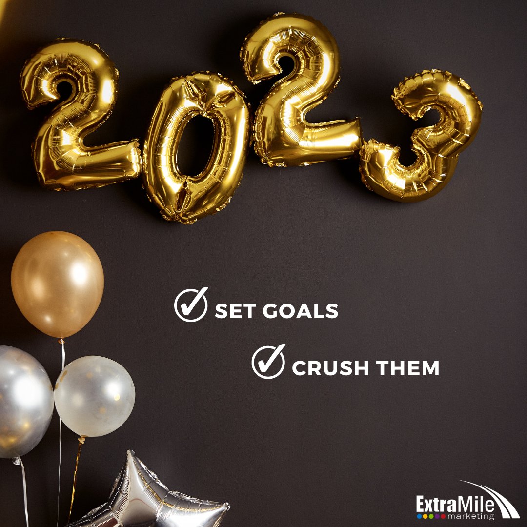 EMM_Bellevue's tweet photo. We want to hear from you to set our 2023 goals! What do you want to see more of from EMM in the new year?

Let us know in the comments down below! 

Are there any goals you’re setting for yourself?

#EMM #ExtraMileMarketing #NewYear #GoalSetting https://t.co/s3Biz9bId6