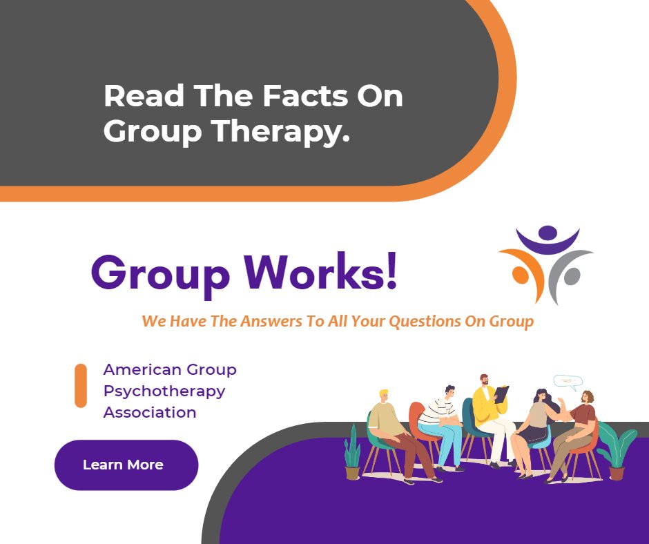 agpa01's tweet photo. #AGPA has all the facts on #grouptherapy! #groupworks #mentalhealth https://t.co/hgzXgF4ToB