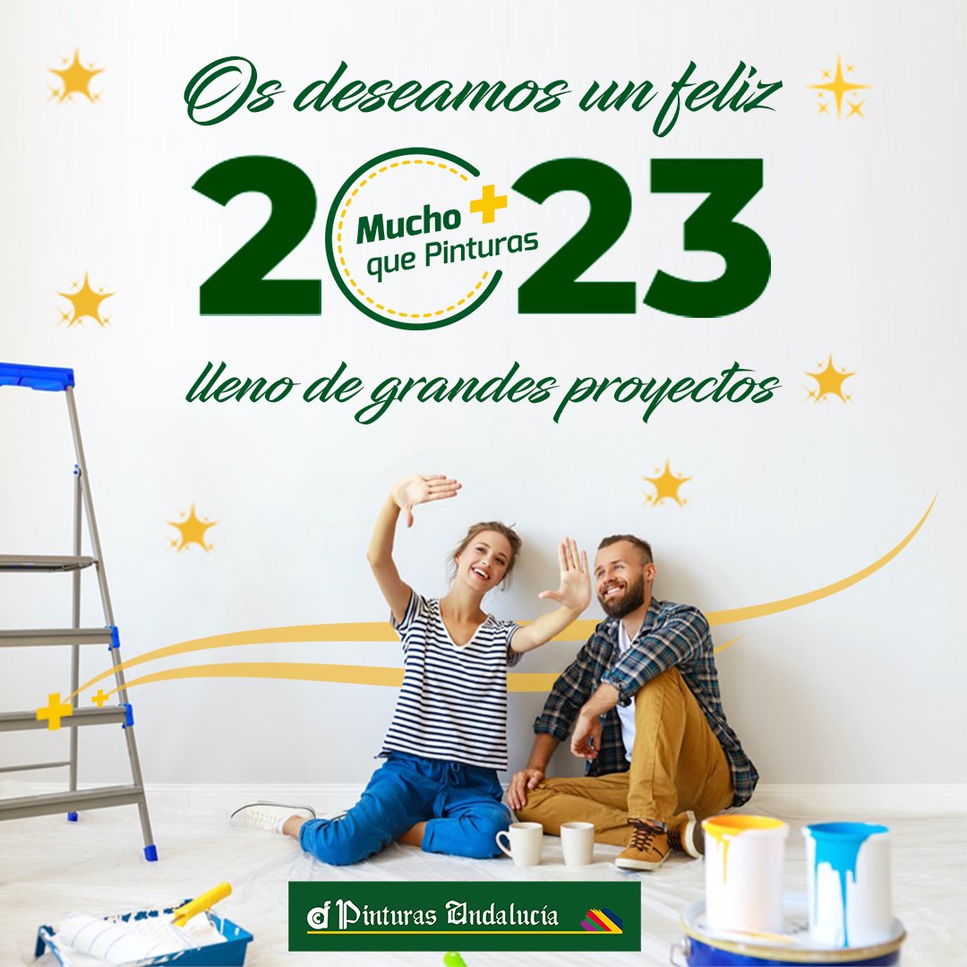 Desde Pinturas Andalucía queremos desearos a todos un Feliz 2023 lleno de grandes proyectos ¡Feliz Año 2023! 🍾

#felizañonuevo #feliz2023 #muchomasquepinturas #nuevosproyectos #añonuevo