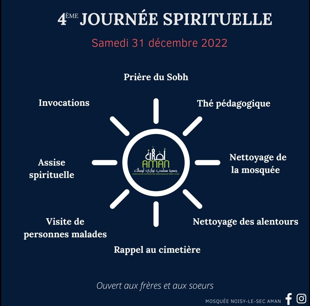 mosqueenls's tweet photo. Voici le programme de demain samedi 31 décembre vous y êtes toutes et tous conviés inchaAllah https://t.co/Vrvh3IYC5c